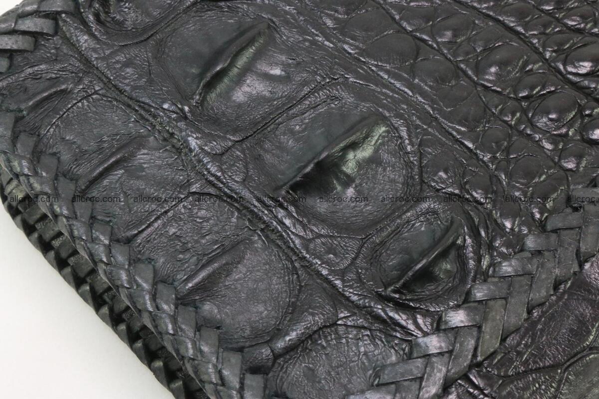 Genuine crocodile hornback wallet with zip 109 Foto 12