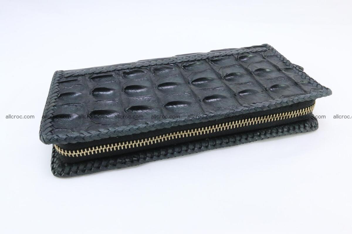 Genuine crocodile hornback wallet with zip 110 Foto 6