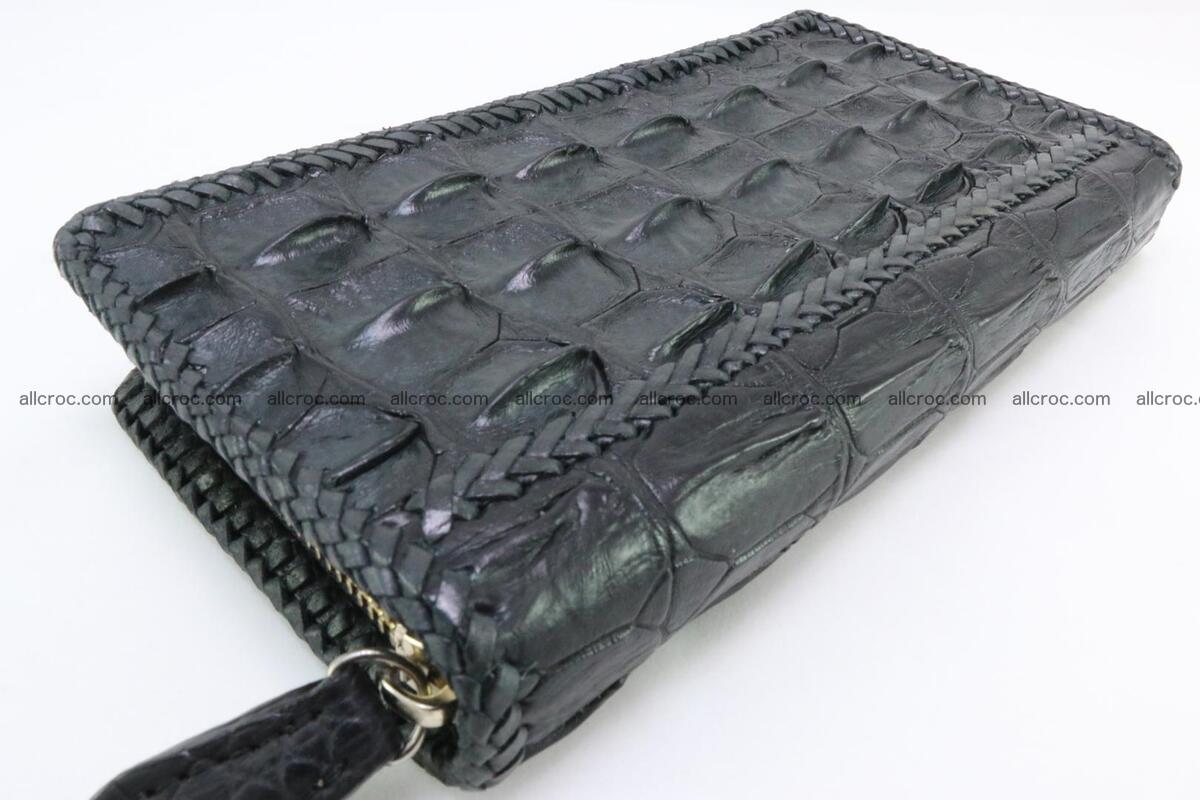 Genuine crocodile hornback wallet with zip 110 Foto 4