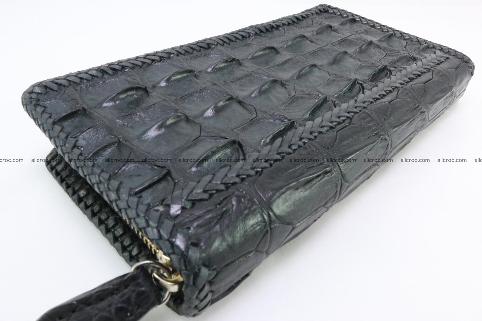 Genuine crocodile hornback wallet with zip 110 Foto 4