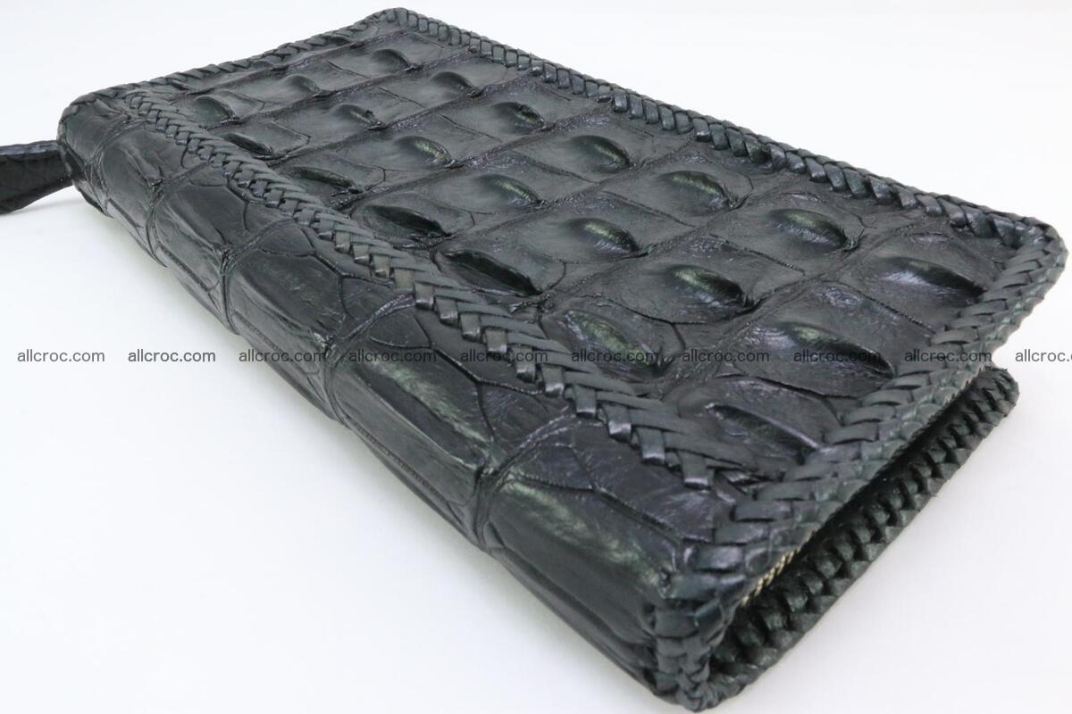 Genuine crocodile hornback wallet with zip 110 Foto 8
