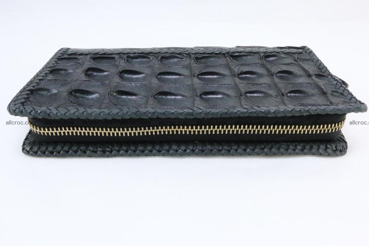 Genuine crocodile hornback wallet with zip 110 Foto 7