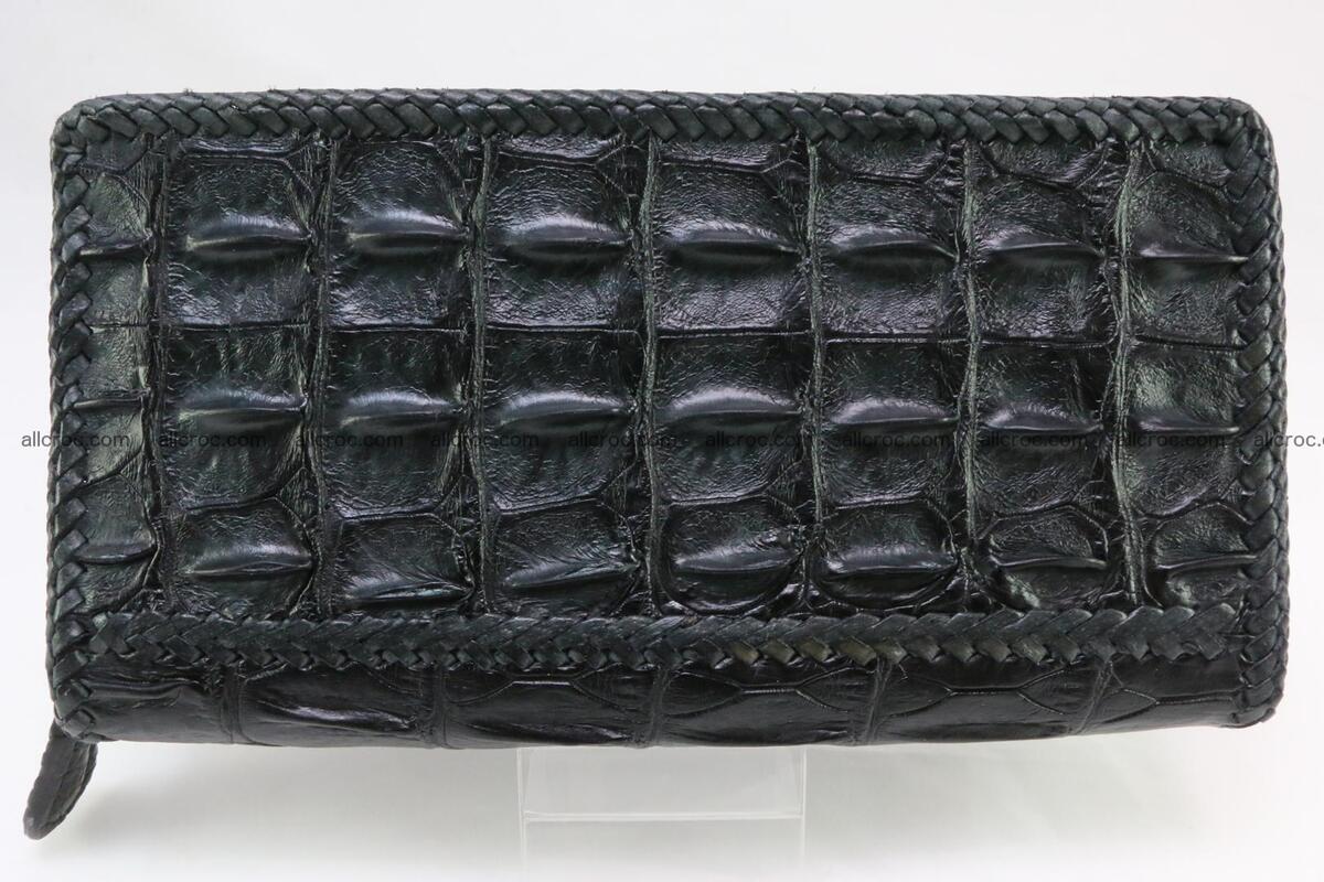 Genuine crocodile hornback wallet with zip 110 Foto 1