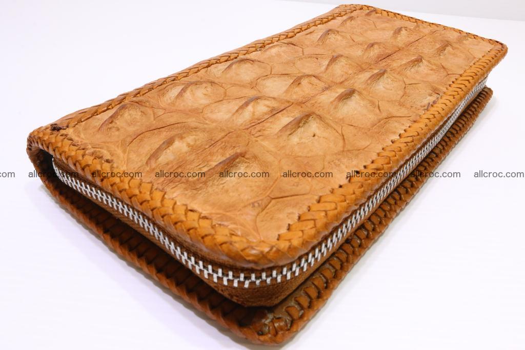 Genuine crocodile hornback wallet with zip 102 Foto 0