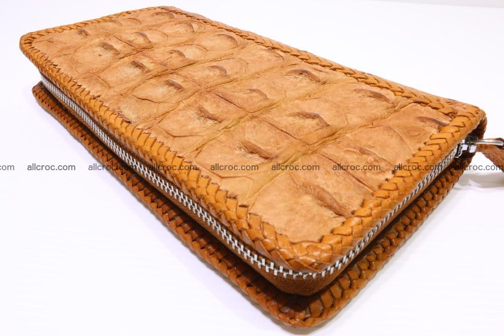 Genuine crocodile hornback wallet with zip 102 Foto 8