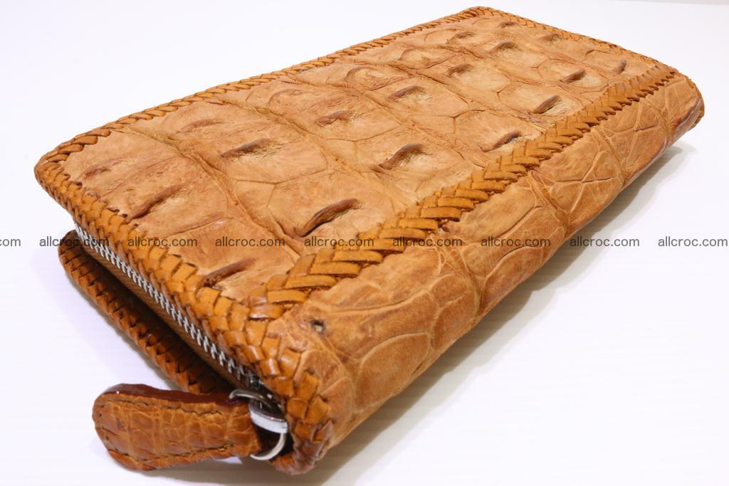 Genuine crocodile hornback wallet with zip 102 Foto 6