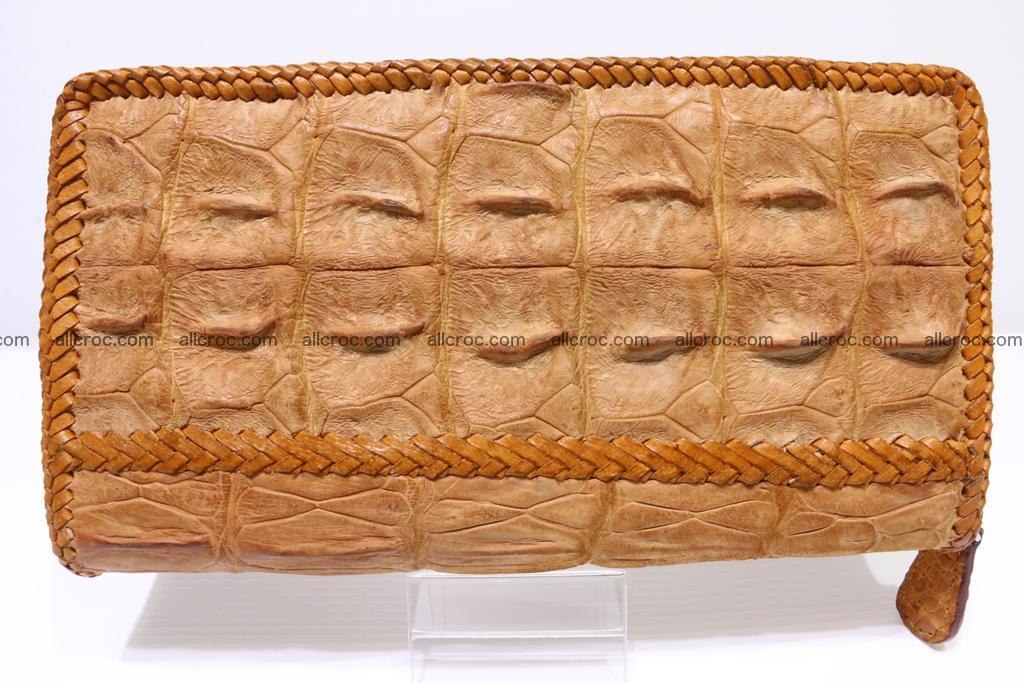 Genuine crocodile hornback wallet with zip 102 Foto 3
