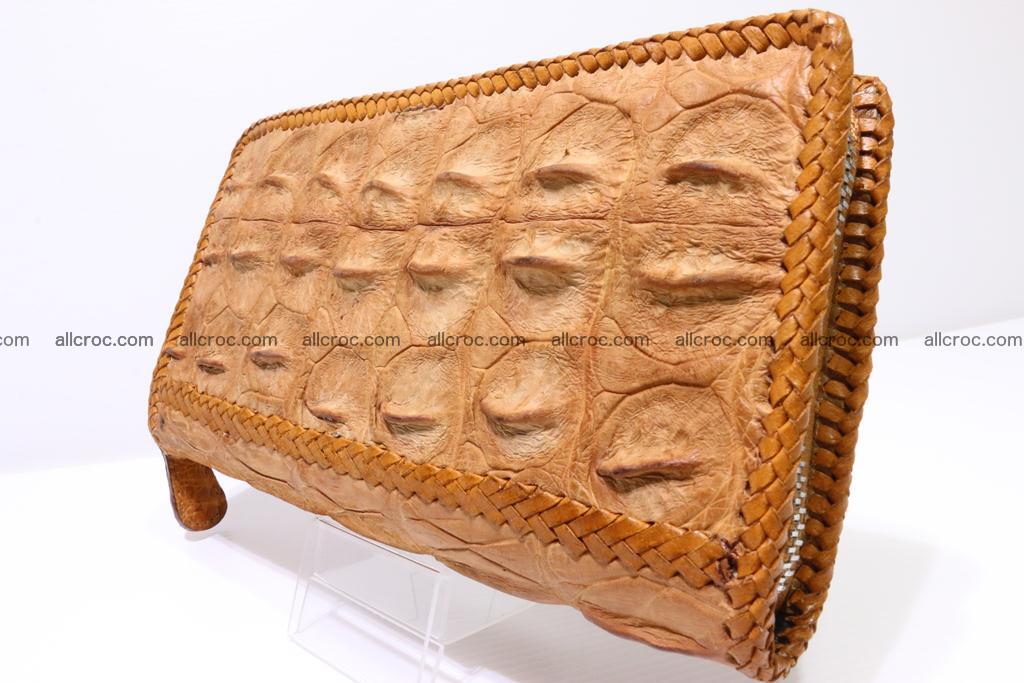 Genuine crocodile hornback wallet with zip 102 Foto 1
