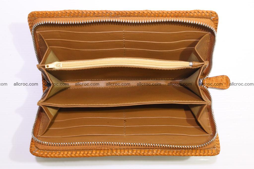 Genuine crocodile hornback wallet with zip 102 Foto 4