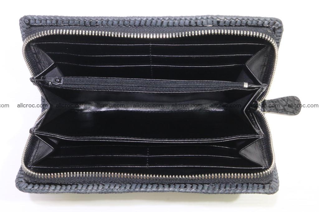 Genuine crocodile hornback wallet with zip 103 Foto 14