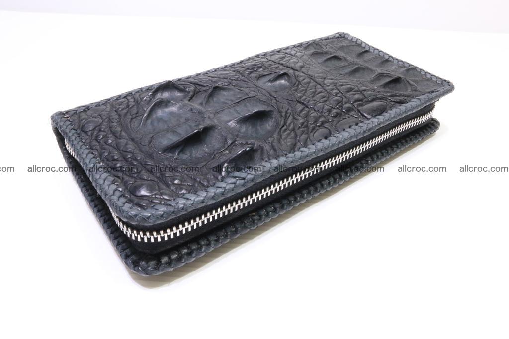 Genuine crocodile hornback wallet with zip 103 Foto 10