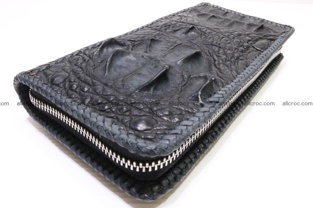 Genuine crocodile hornback wallet with zip 103 Foto 0