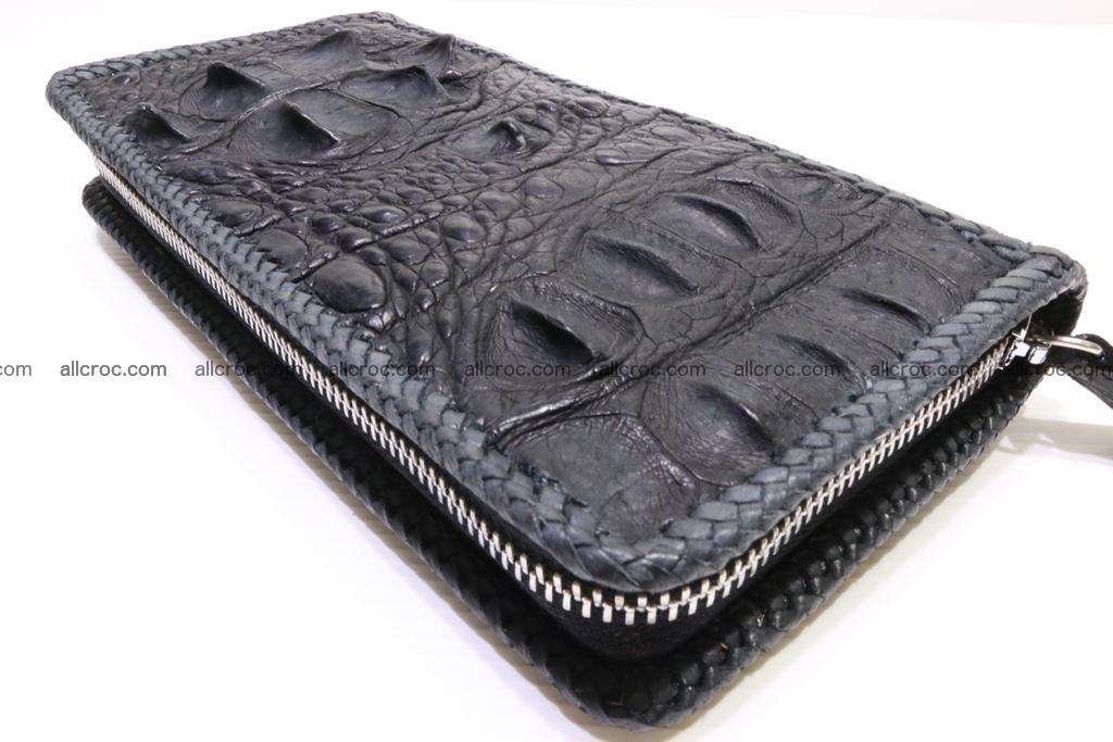 Genuine crocodile hornback wallet with zip 103 Foto 12