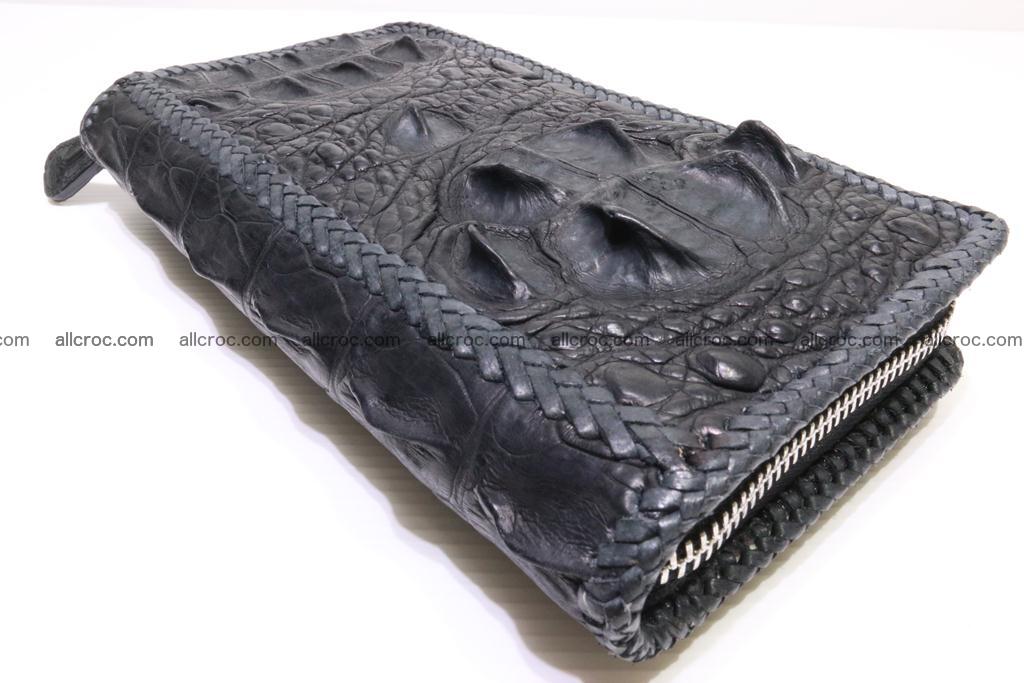 Genuine crocodile hornback wallet with zip 103 Foto 7