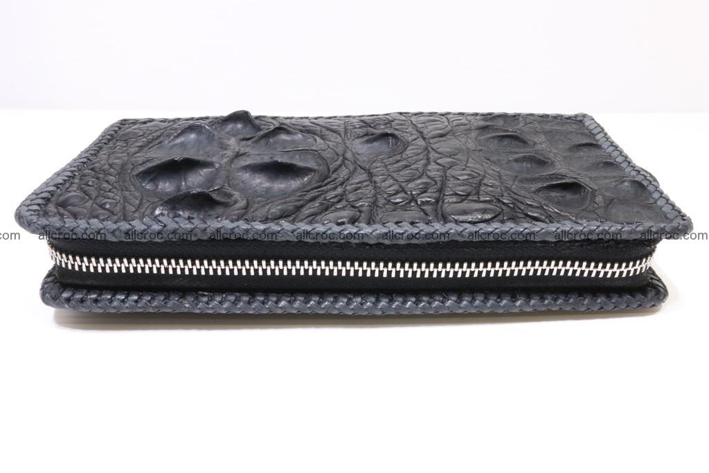 Genuine crocodile hornback wallet with zip 103 Foto 11