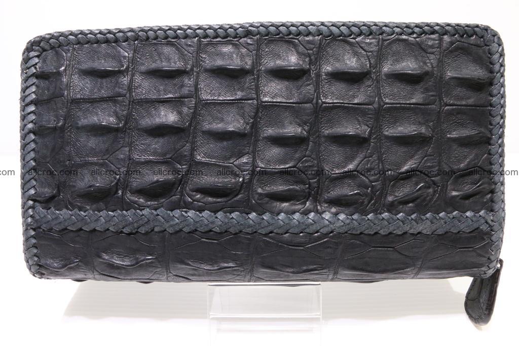 Genuine crocodile hornback wallet with zip 103 Foto 5