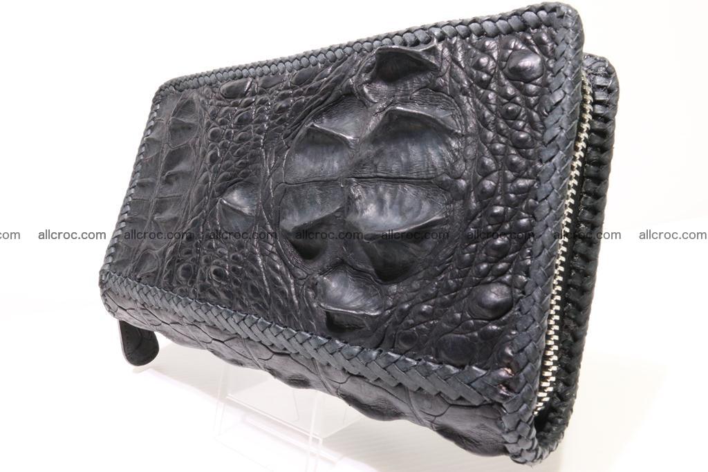 Genuine crocodile hornback wallet with zip 103 Foto 1