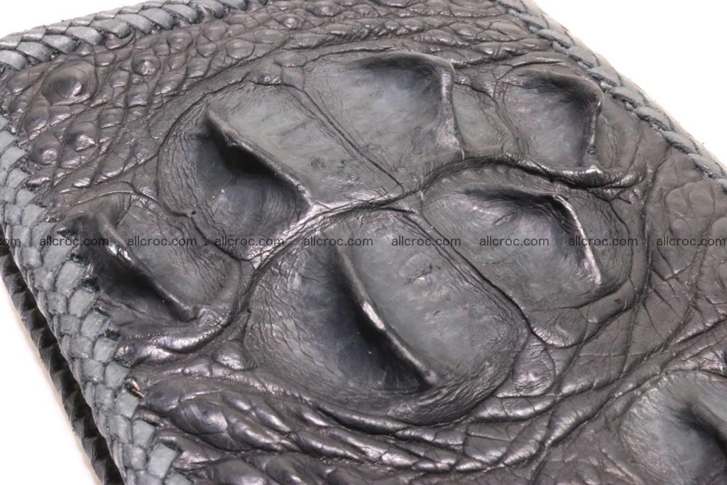 Genuine crocodile hornback wallet with zip 103 Foto 4