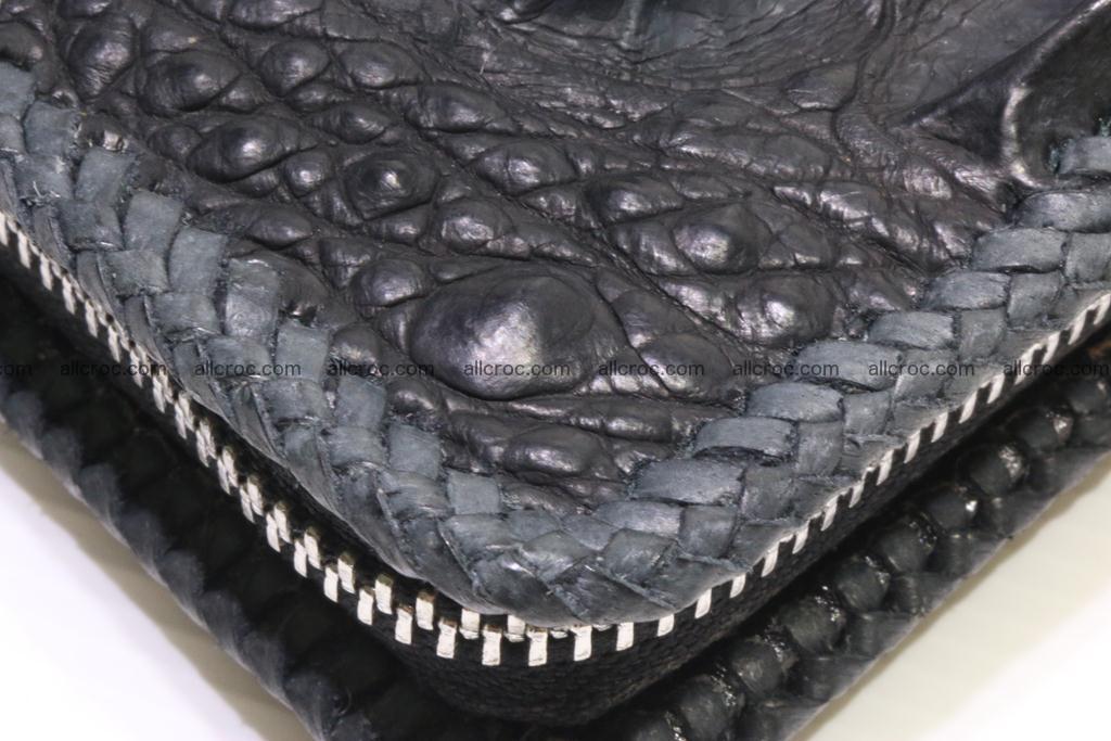 Genuine crocodile hornback wallet with zip 103 Foto 13