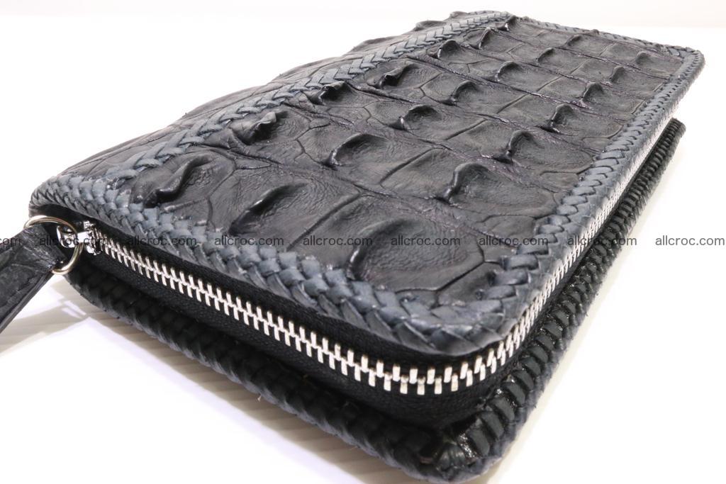 Genuine crocodile hornback wallet with zip 103 Foto 6