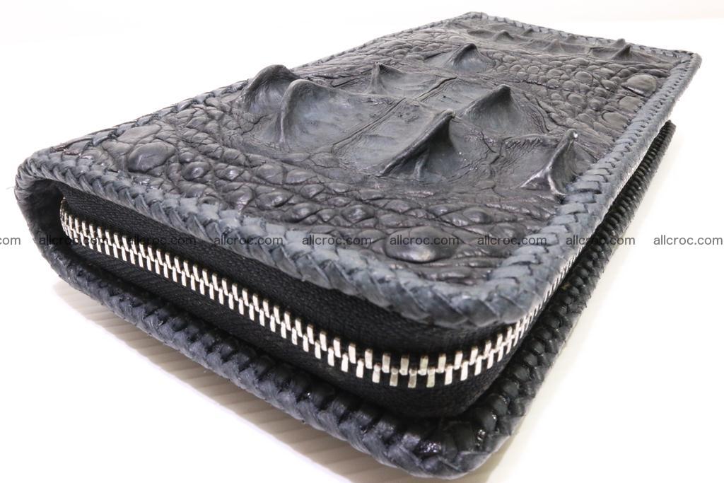 Genuine crocodile hornback wallet with zip 103 Foto 9