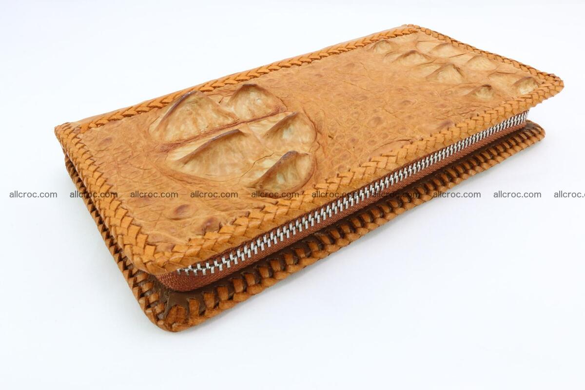 Genuine crocodile hornback wallet with zip 106 Foto 10