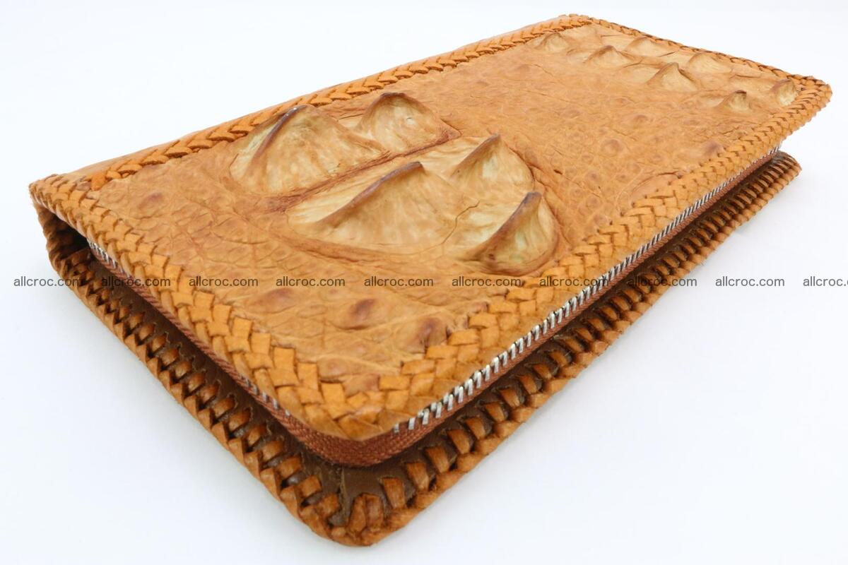 Genuine crocodile hornback wallet with zip 106 Foto 0