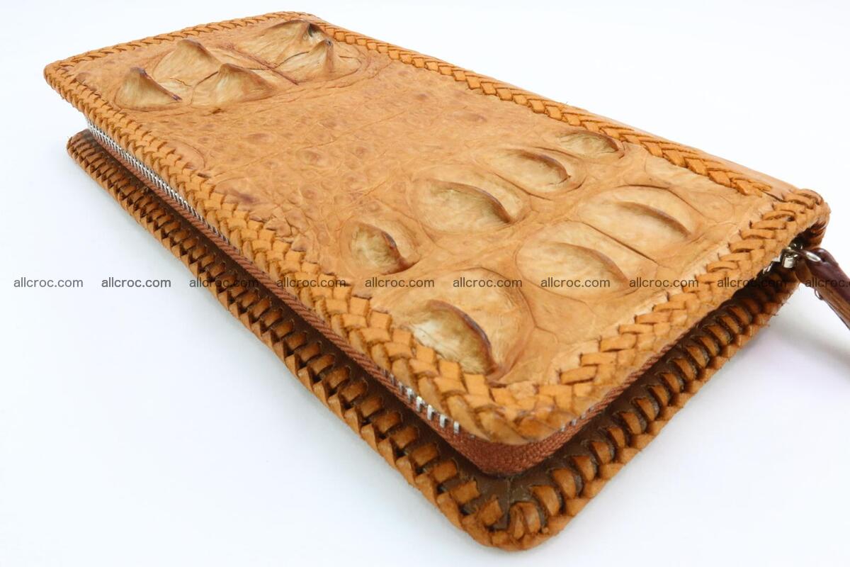 Genuine crocodile hornback wallet with zip 106 Foto 12