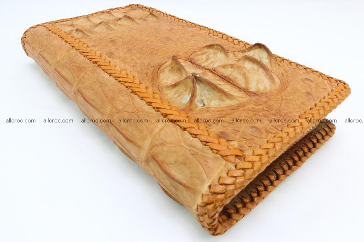 Genuine crocodile hornback wallet with zip 106 Foto 3