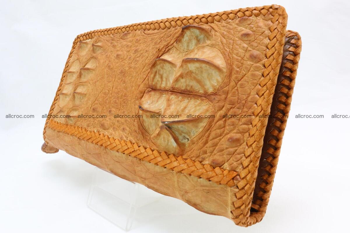 Genuine crocodile hornback wallet with zip 106 Foto 1