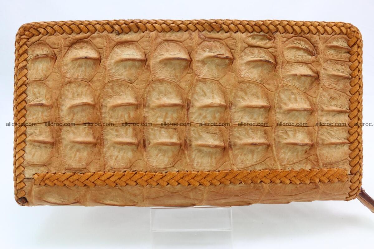 Genuine crocodile hornback wallet with zip 106 Foto 6