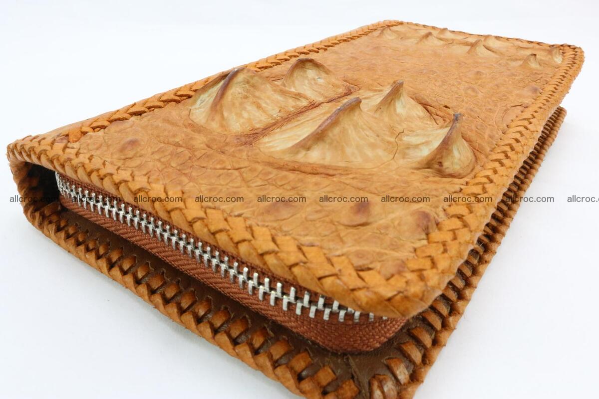 Genuine crocodile hornback wallet with zip 106 Foto 11