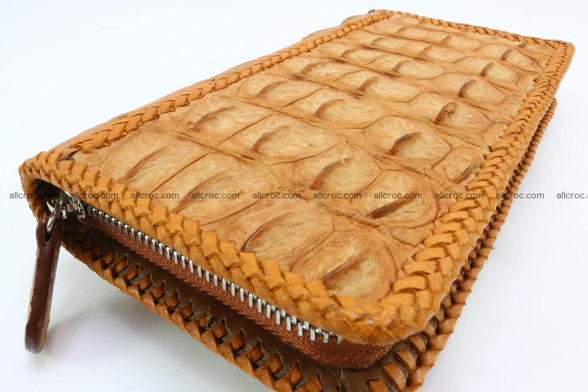 Genuine crocodile hornback wallet with zip 106 Foto 7