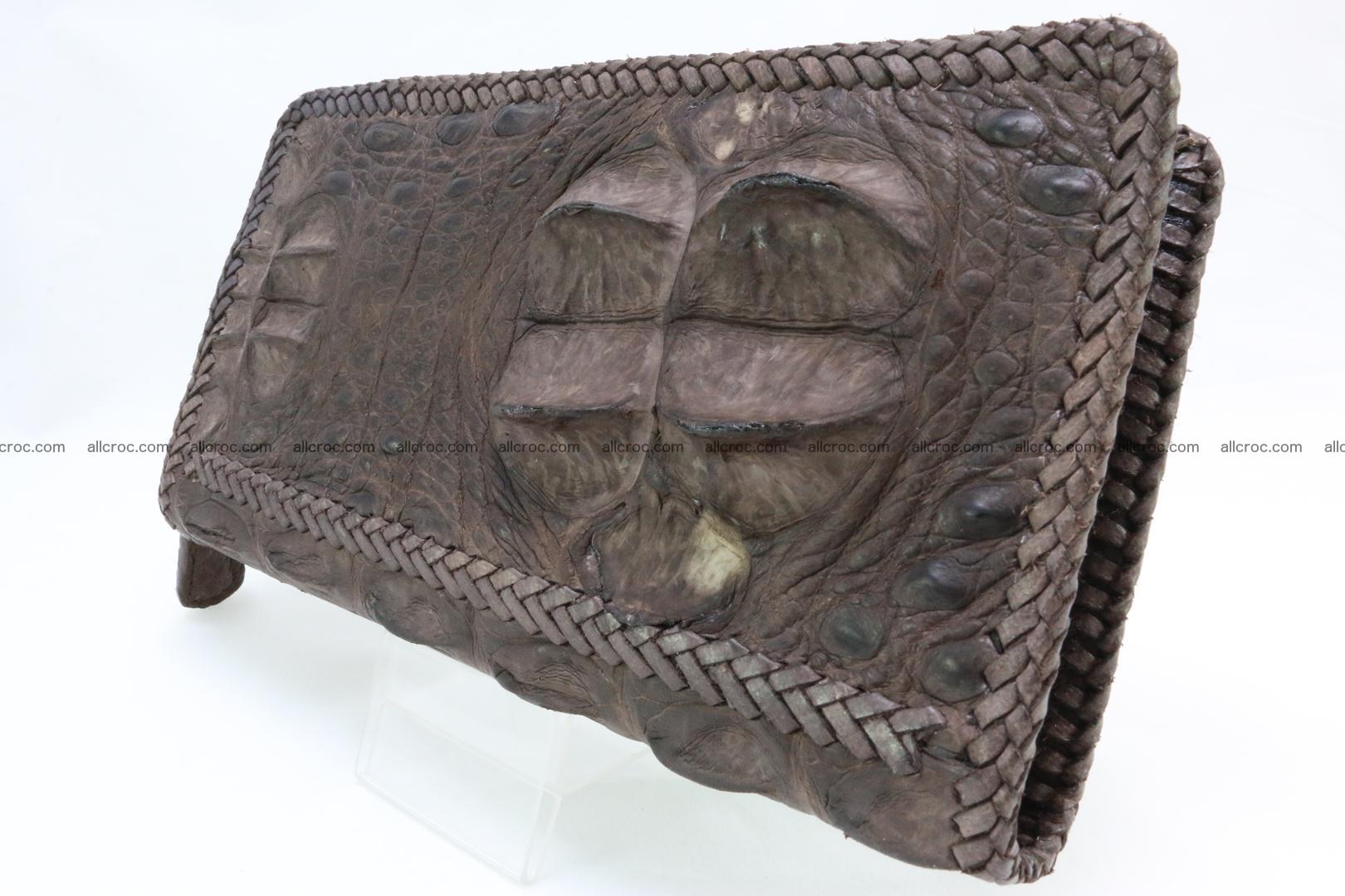Genuine crocodile hornback wallet with zip 104 Foto 1