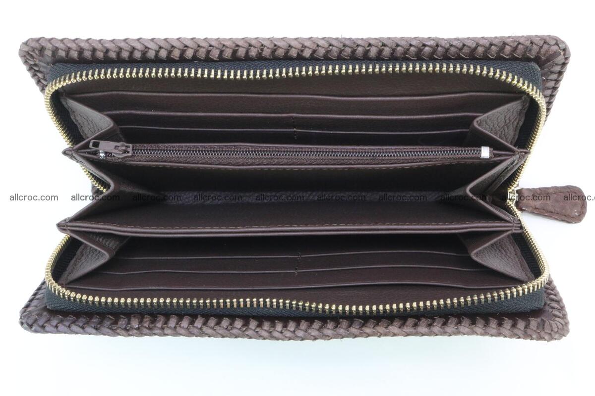 Genuine crocodile hornback wallet with zip 108 Foto 5