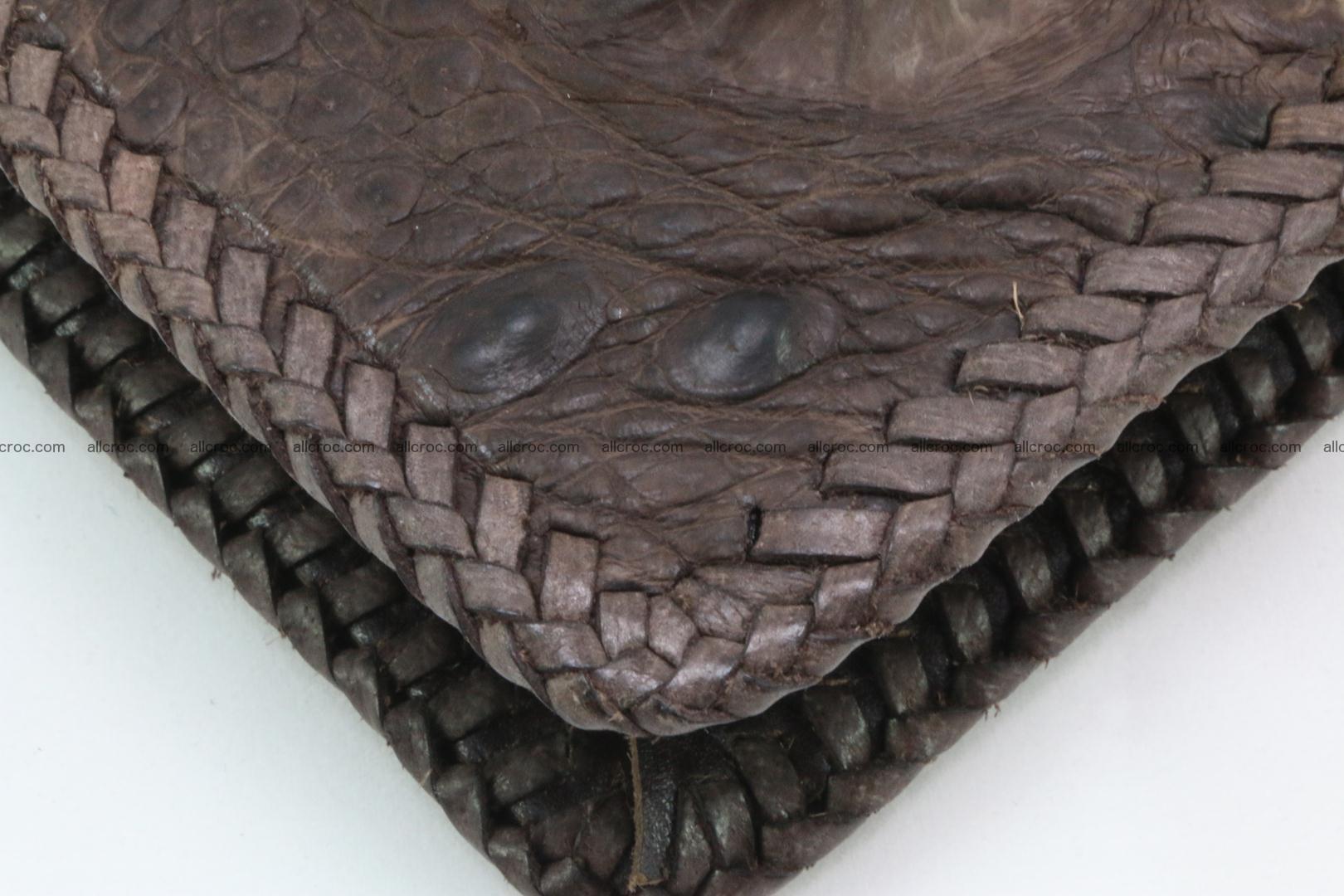 Genuine crocodile hornback wallet with zip 104 Foto 14