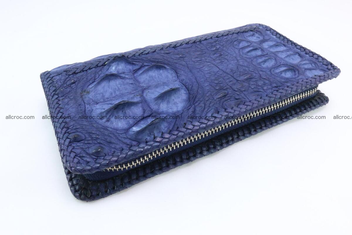 Genuine crocodile hornback wallet with zip 105 Foto 13