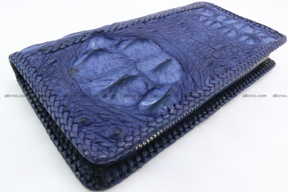Genuine crocodile hornback wallet with zip 105 Foto 0