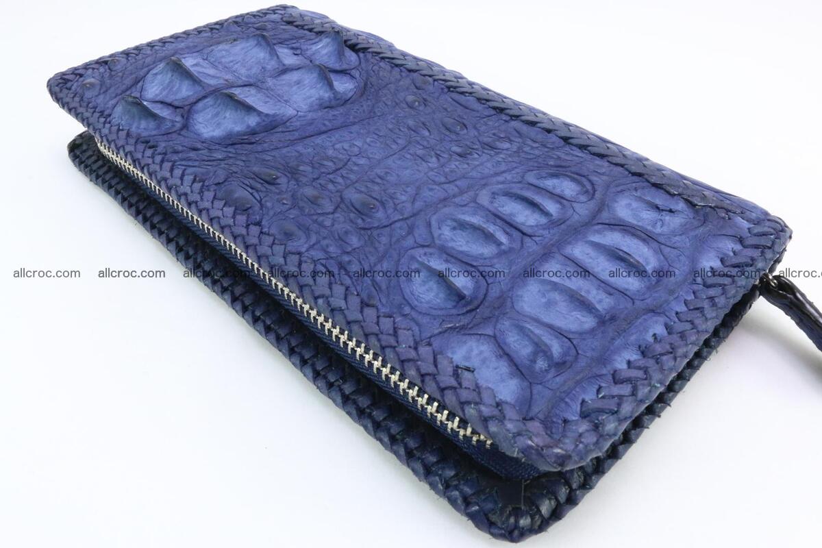 Genuine crocodile hornback wallet with zip 105 Foto 9