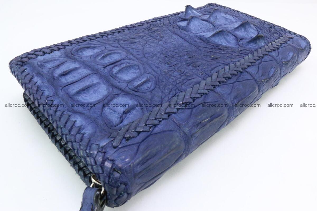 Genuine crocodile hornback wallet with zip 105 Foto 10