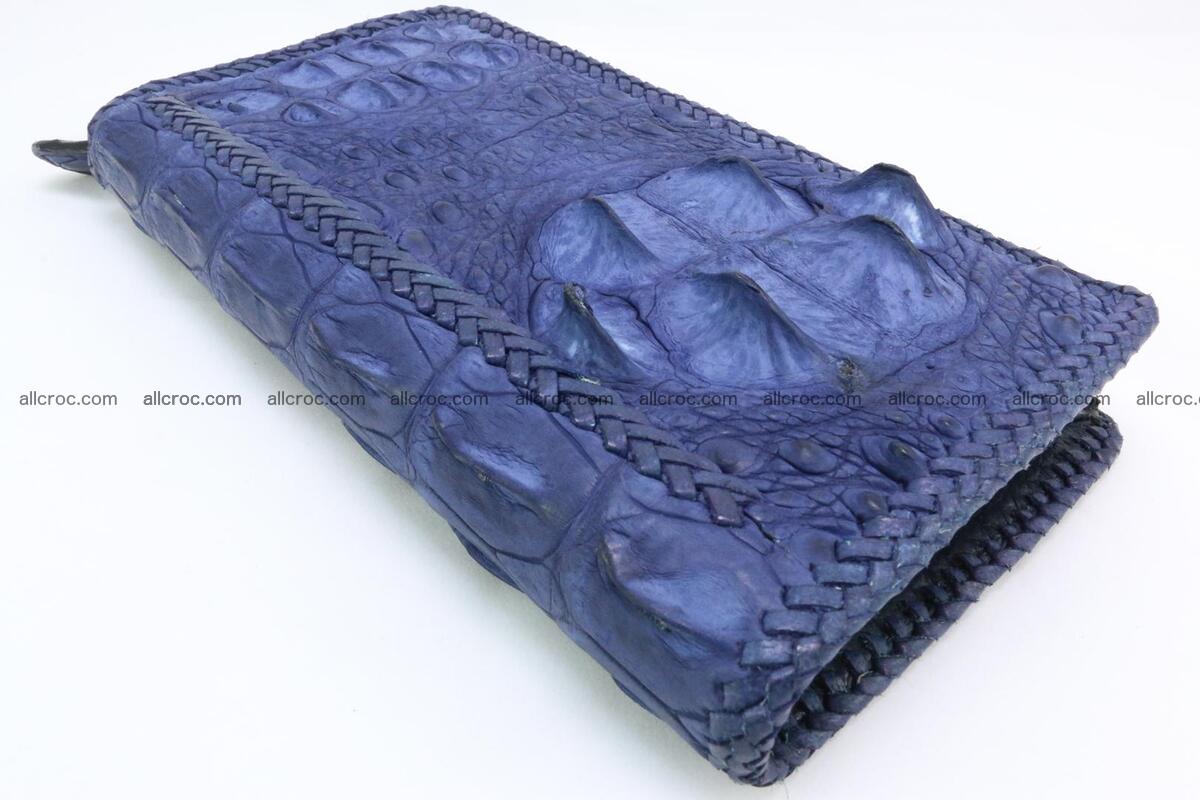 Genuine crocodile hornback wallet with zip 105 Foto 12