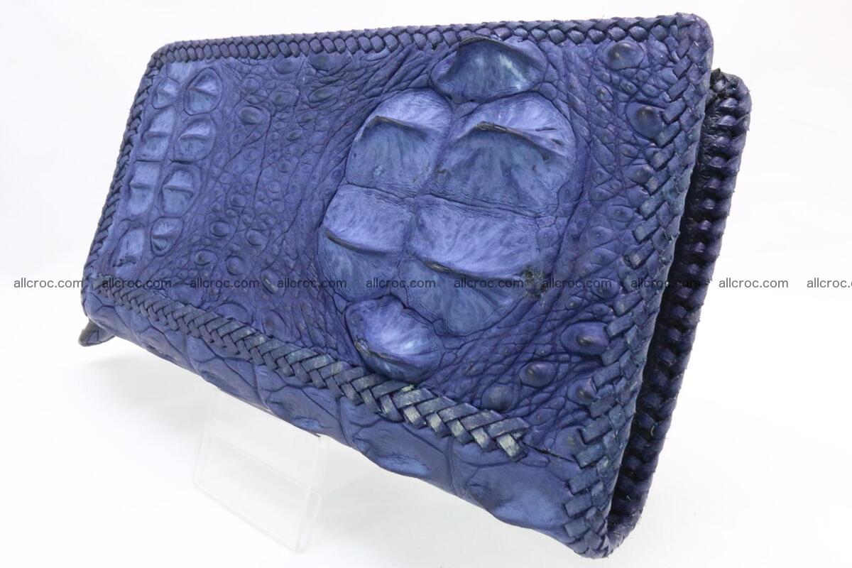 Genuine crocodile hornback wallet with zip 105 Foto 1
