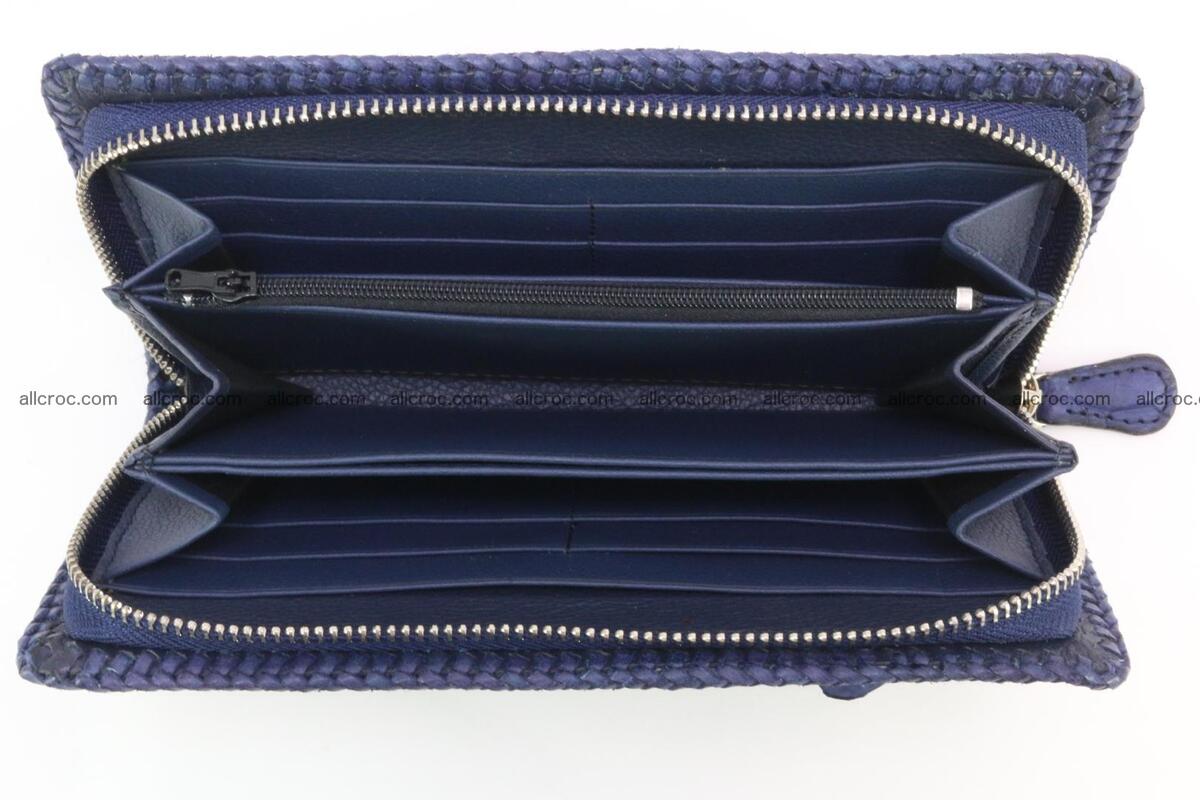 Genuine crocodile hornback wallet with zip 101 Foto 5