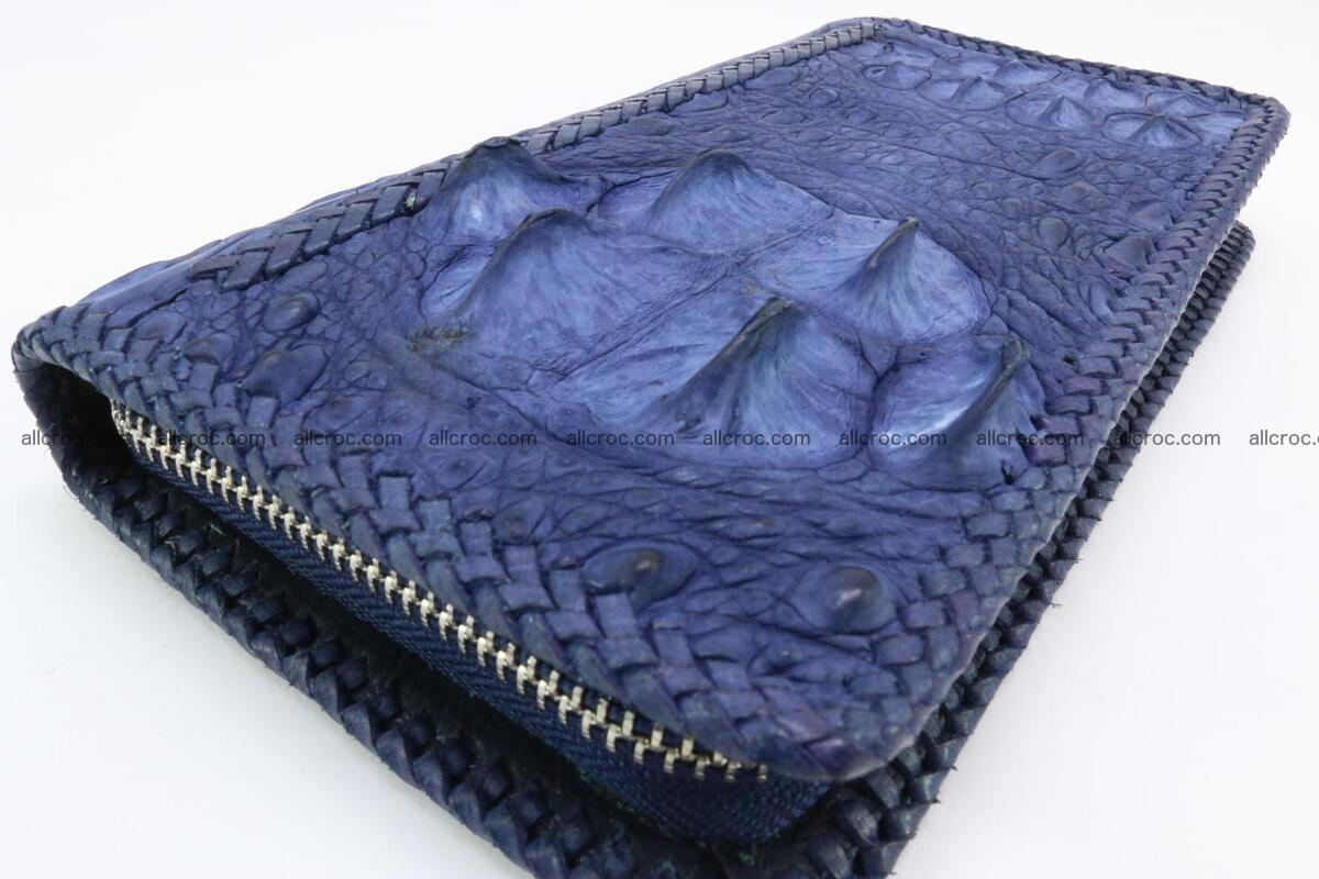 Genuine crocodile hornback wallet with zip 105 Foto 3