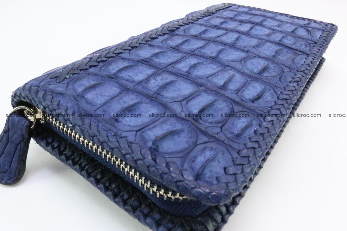 Genuine crocodile hornback wallet with zip 105 Foto 7