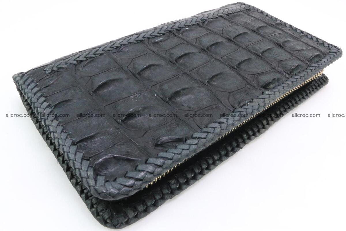 Genuine crocodile hornback wallet with zip 099 Foto 0