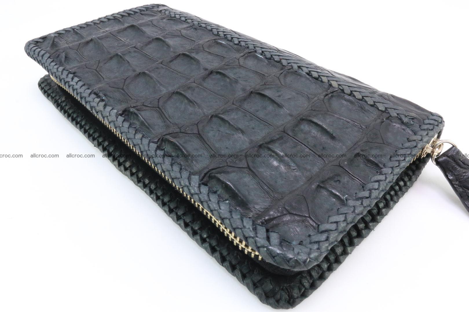 Genuine crocodile hornback wallet with zip 099 Foto 5