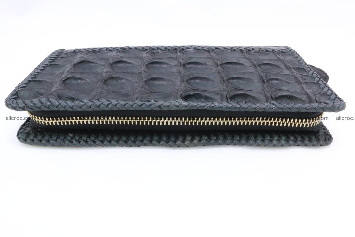 Genuine crocodile hornback wallet with zip 099 Foto 6