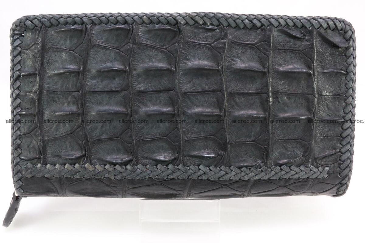 Genuine crocodile hornback wallet with zip 099 Foto 1