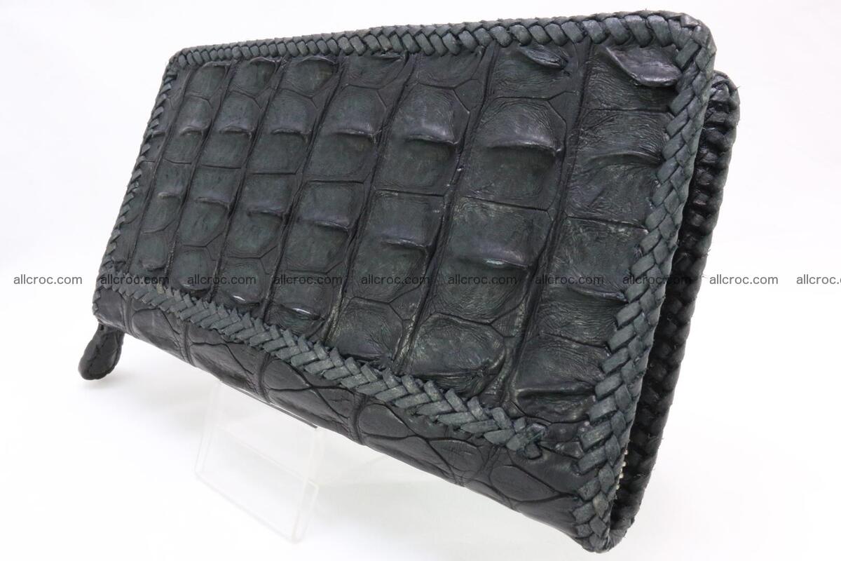 Genuine crocodile hornback wallet with zip 099 Foto 8